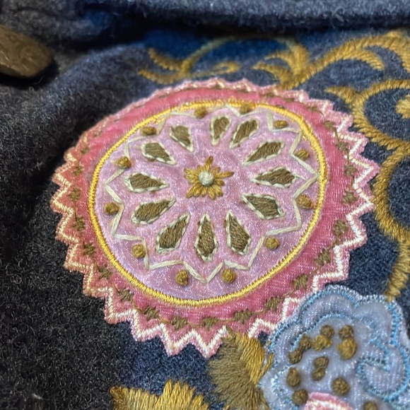 Icelandic Design Wool Embroidered Sweater Jacket Size Small - Picture 16 of 16